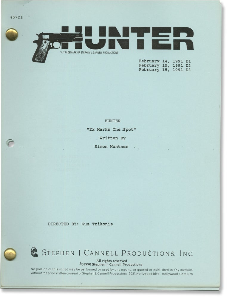 Hunter: Ex Marks the Spot (Original screenplay for the 1991 television episode