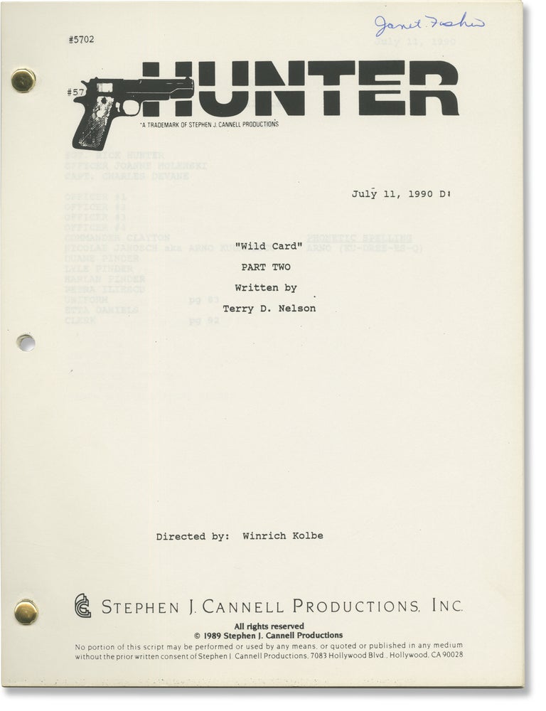 Hunter: Deadly Encounters Part 2 [Wild Card Part Two] (Original screenplay for the 1990...