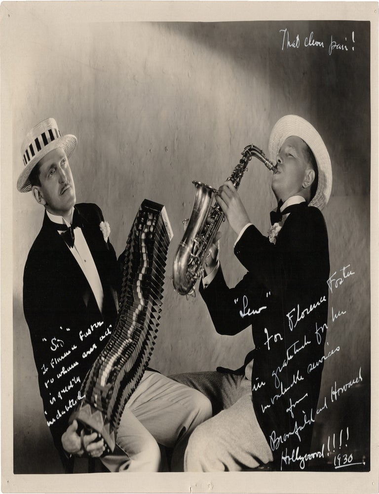 Book #171463] Original photograph of Louis Bromfield and Sidney Howard, inscribed by both men in...