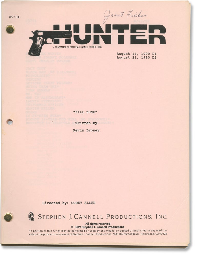 Book #171465] Hunter: Kill Zone (Original screenplay for the 1990 television episode). Darlanne...