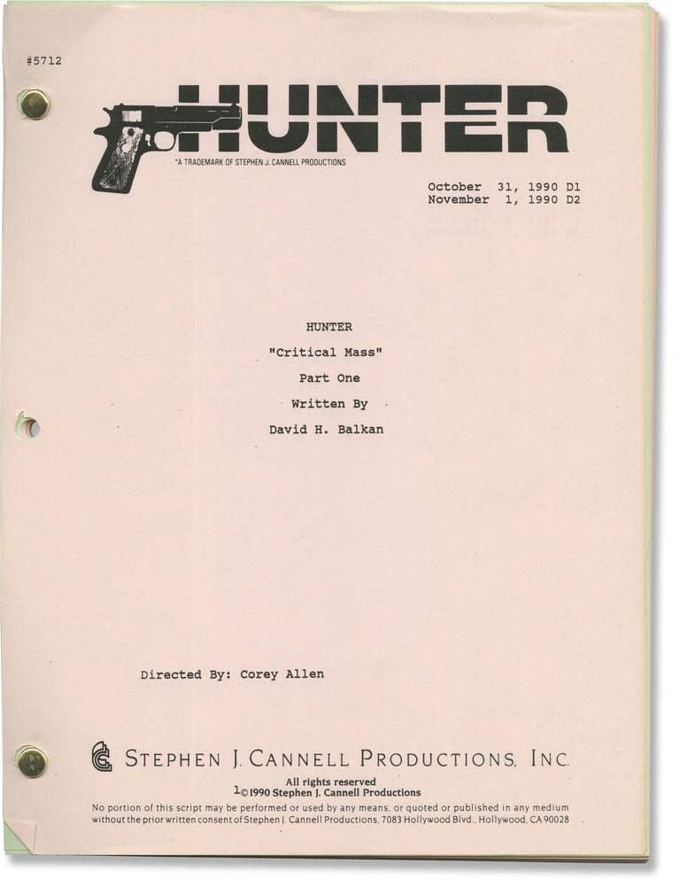 Book #171491] Hunter: Fatal Obsession Part 1 [Critical Mass Part One] (Original screenplay for...