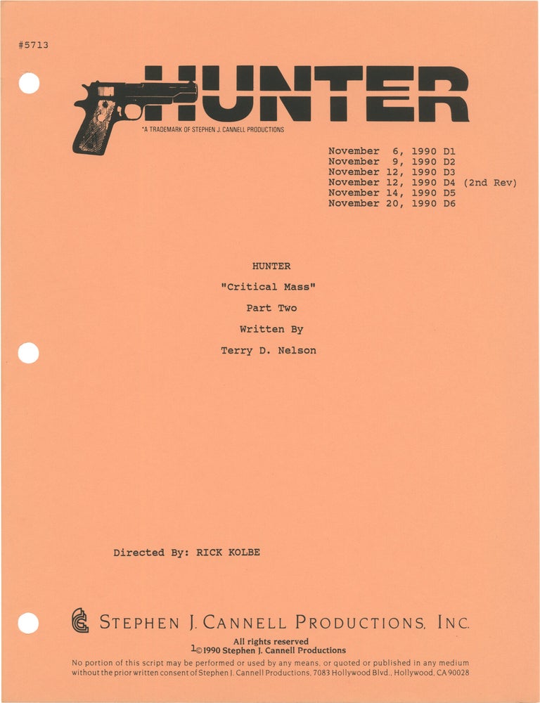 Book #171494] Hunter: Fatal Obsession Part 2 [Critical Mass Part Two] (Original screenplay for...