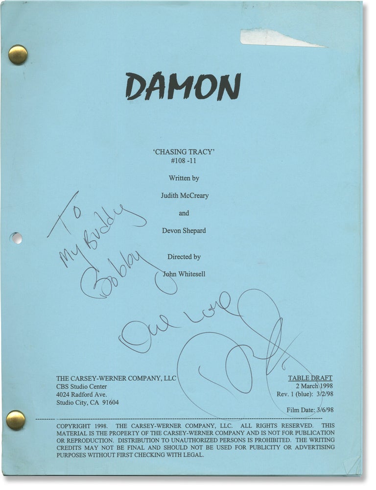 Damon: Chasing Tracy (Original screenplay for the 1998 television episode, signed by Damon Wayans