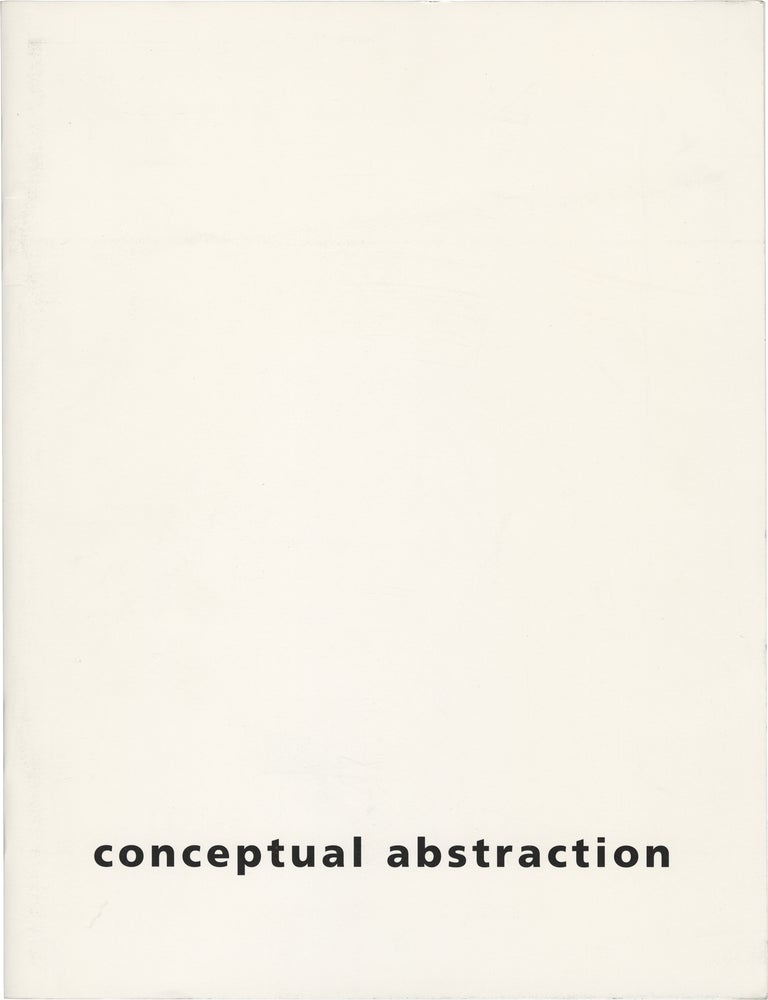 Conceptual Abstraction (Original catalog for the 1991 exhibition