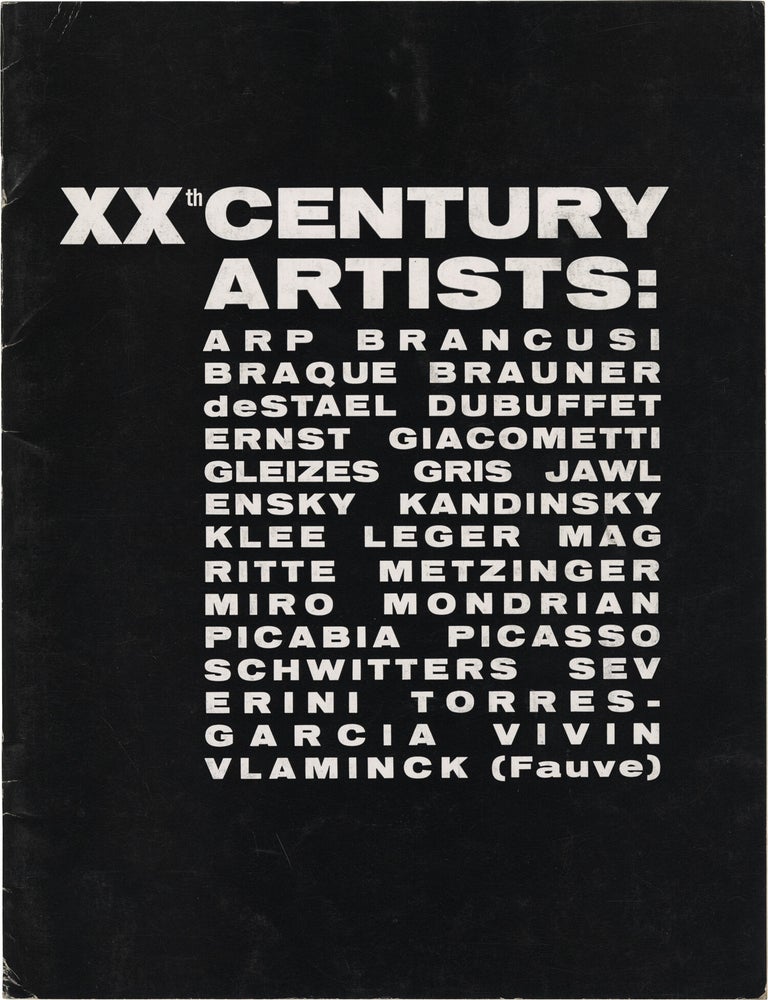 Book #171569] 20th [XXth] Century Artists (Original catalog for the 1960 exhibition). Exhibition...