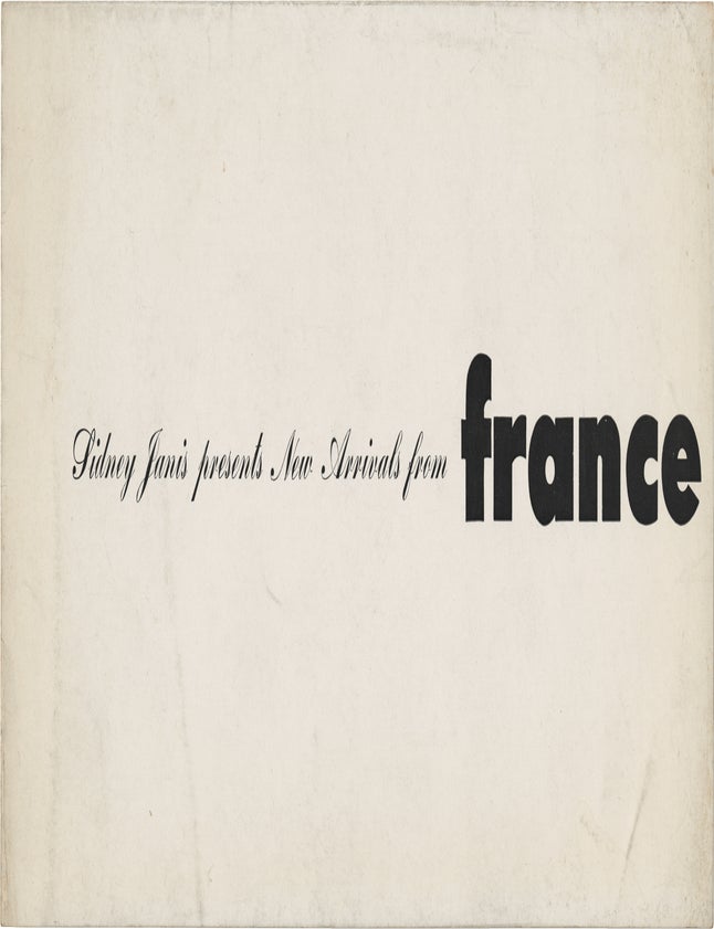 Book #171574] New Arrivals from France (Original invitation for the 1955 exhibition). Exhibition...
