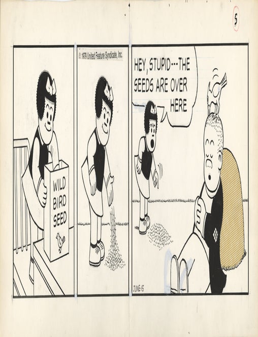 Original artwork for Nancy comic strip, June 15, 1979