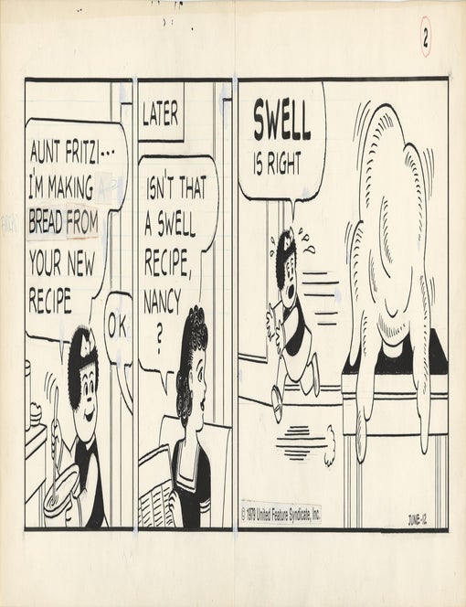 Original artwork for Nancy comic strip, June 12, 1979