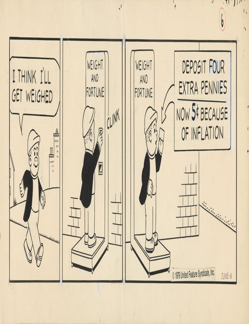 Original artwork for Nancy comic strip, June 16, 1979