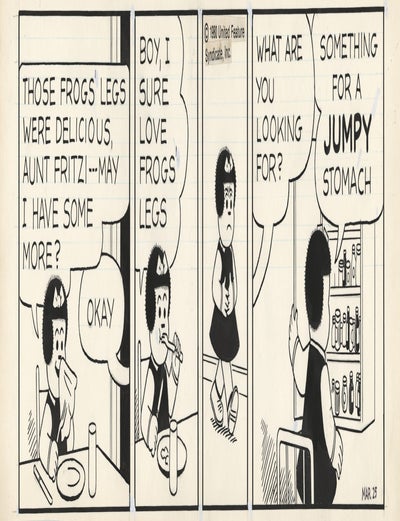 Original artwork for Nancy comic strip, March 25, 1980