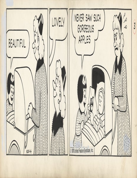 Original artwork for Nancy comic strip, November 14, 1979