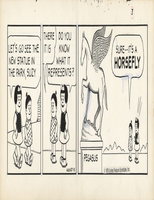 Original artwork for Nancy comic strip, August 15, 1979