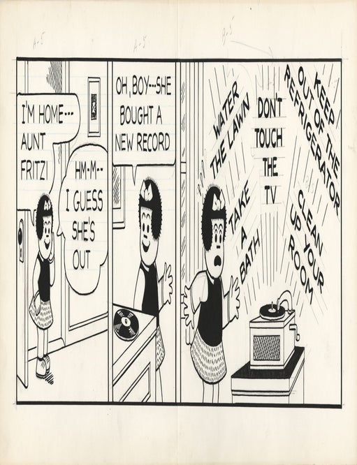 Original artwork for Nancy comic strip, June 24, 1958