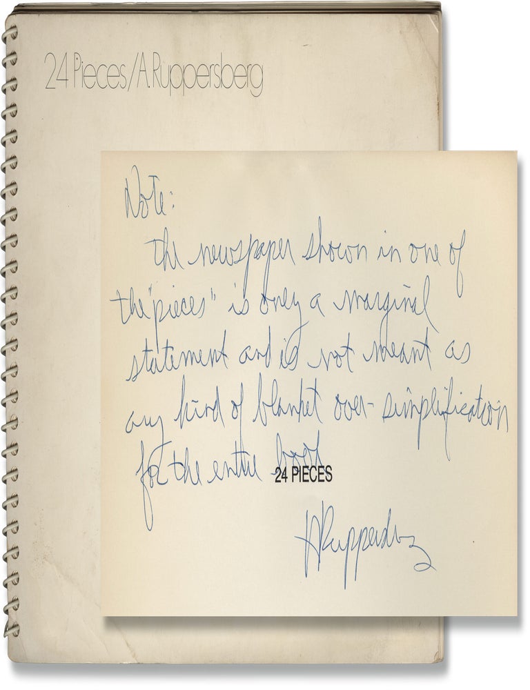 Allen Ruppersberg: 24 [Twenty-four] Pieces (Signed First Edition