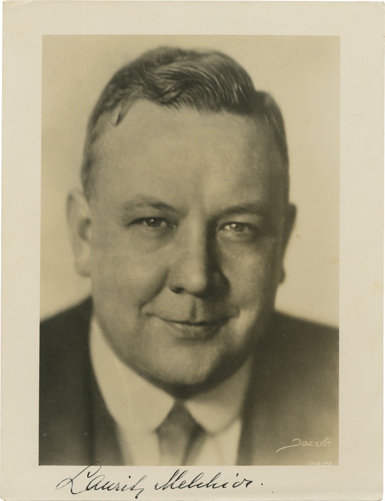 Book #171663] Original photograph of Danish-American opera singer Lauritz Melchior, signed by...