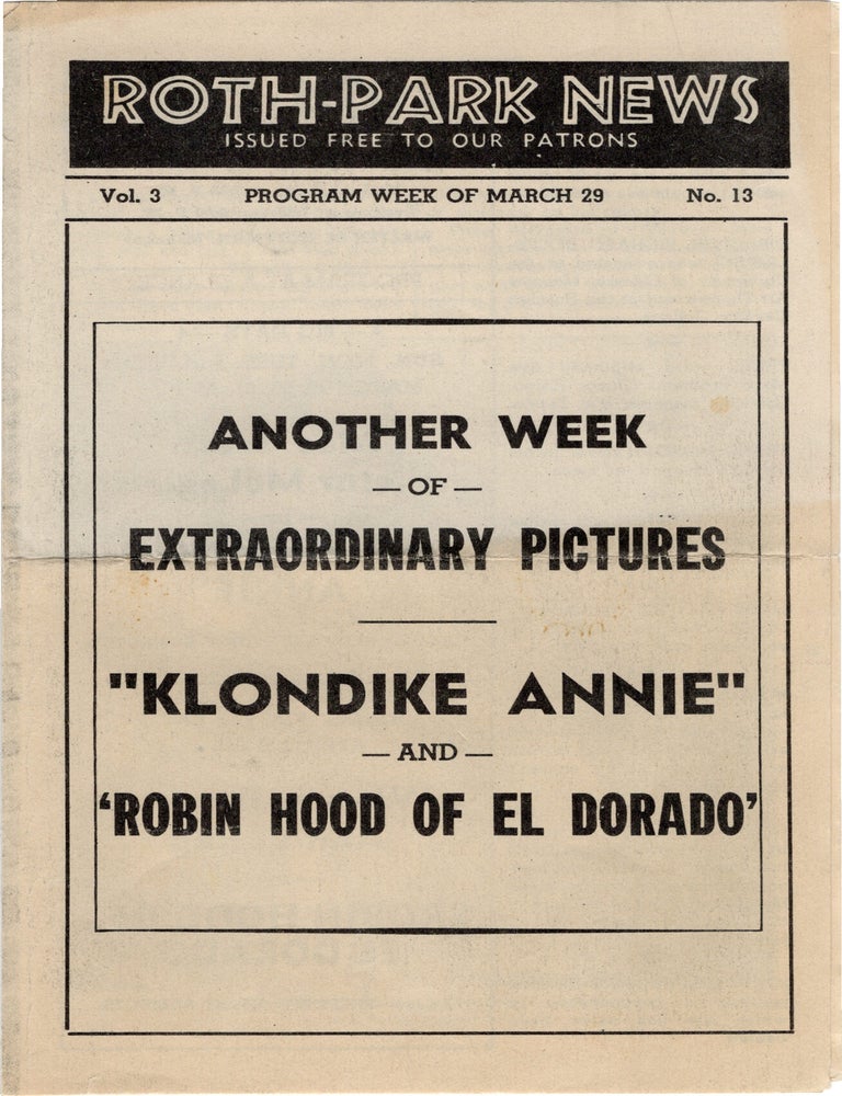 Book #171687] Klondike Annie (Original program for a double bill for the 1936 film and...
