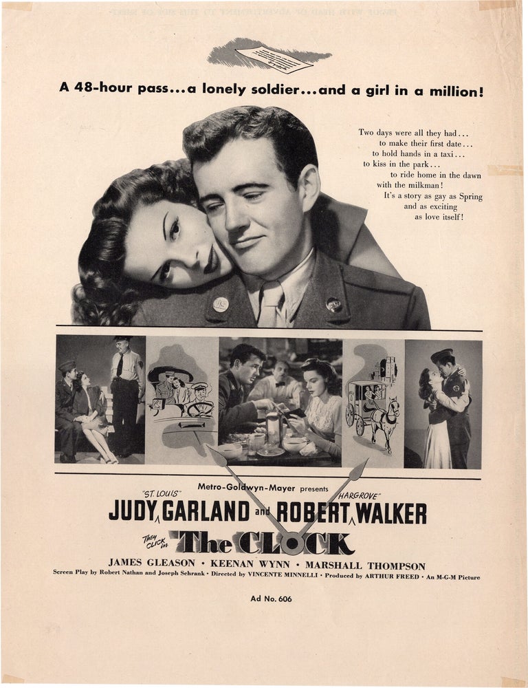 Book #171689] The Clock (Original full page advertising proof for the 1945 film). Vincente...