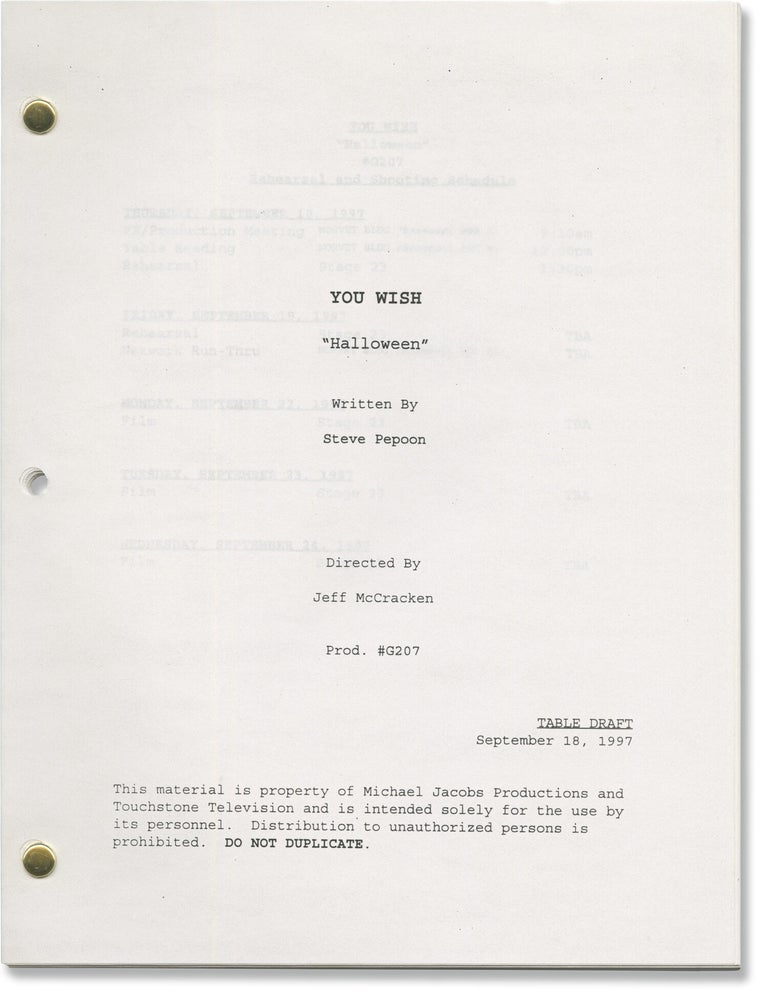 You Wish: Halloween (Three original screenplays for the 1997 television episode
