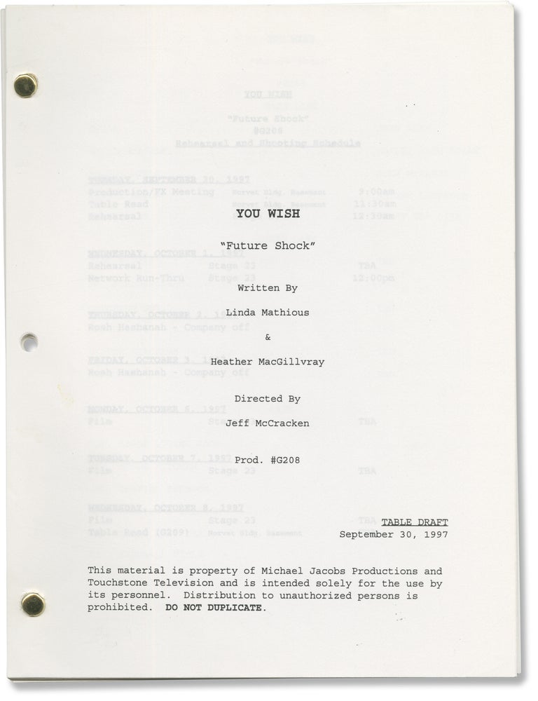 You Wish: Future Shock (Four original screenplays for the 1998 television episode