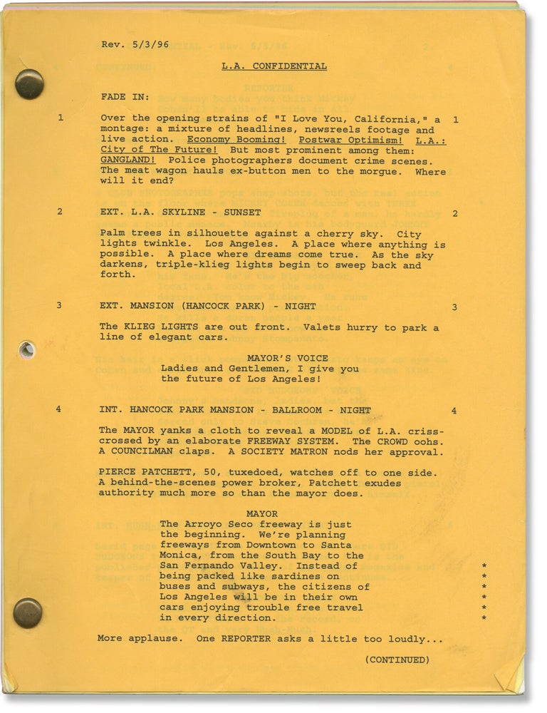 L.A. Confidential (Original screenplay for the 1997 film