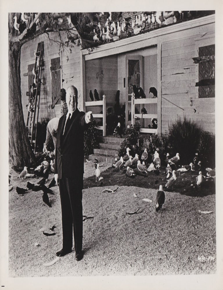 Book #171757] The Birds (Four original photographs of Alfred Hitchcock on the set of the 1963...
