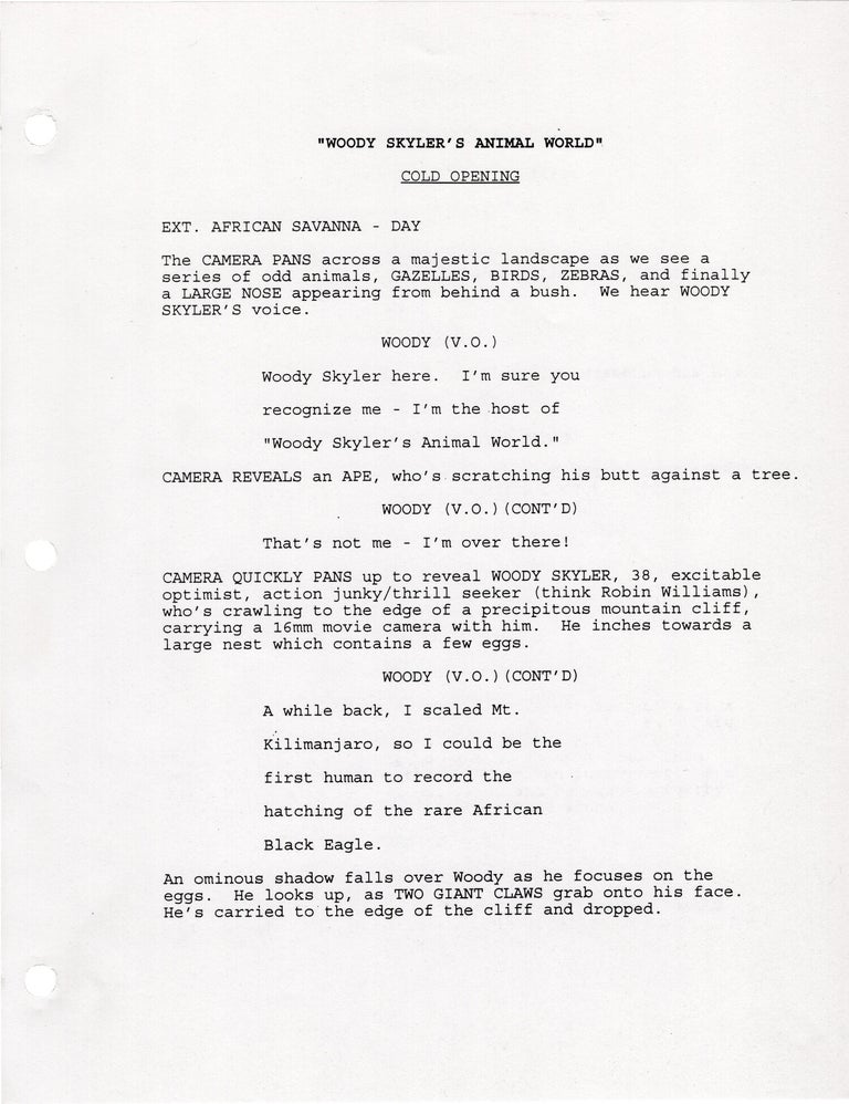 Woody Skyler's Animal World: Pilot Episode