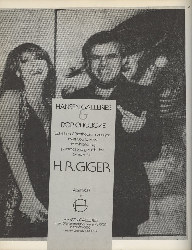 H.R. Giger: N.Y. [New York] City