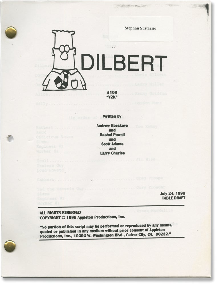 Book #171846] Dilbert: Y2K (Original screenplay for the 1999 television episode). Tom Kenny Chris...