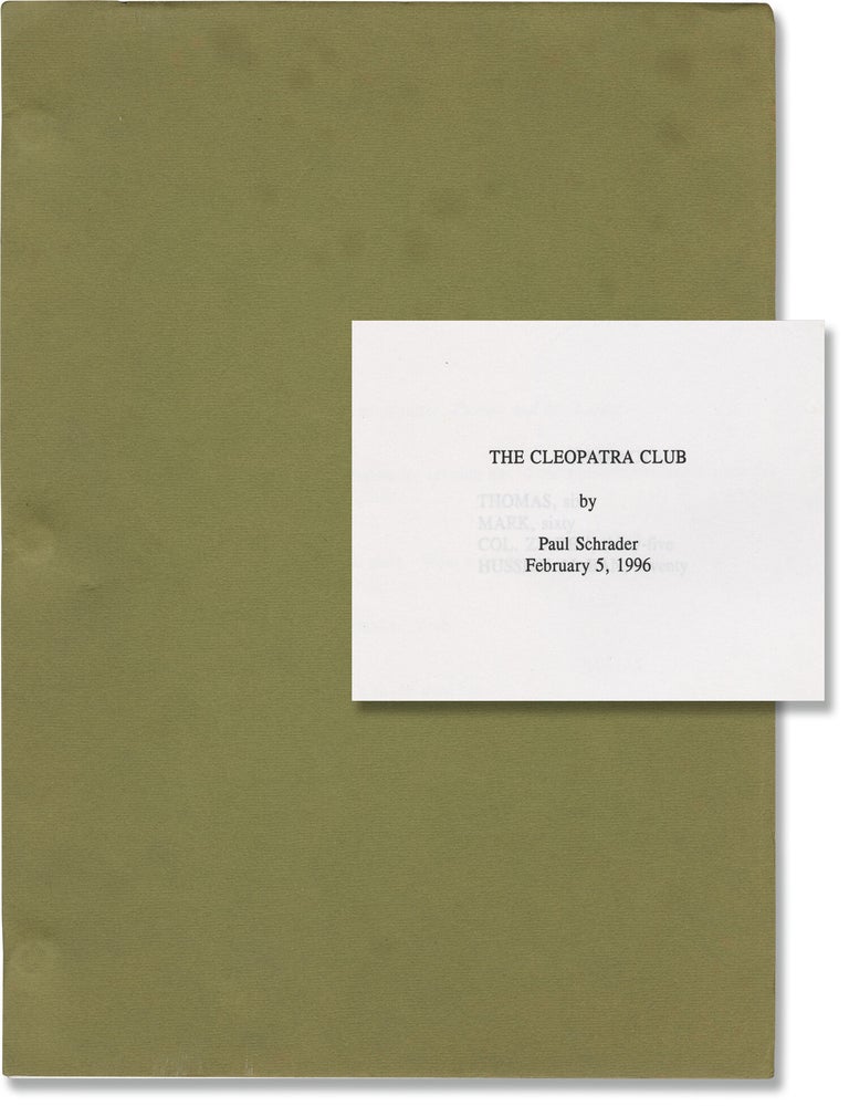 The Cleopatra Club (Original script for the 1996 stage play