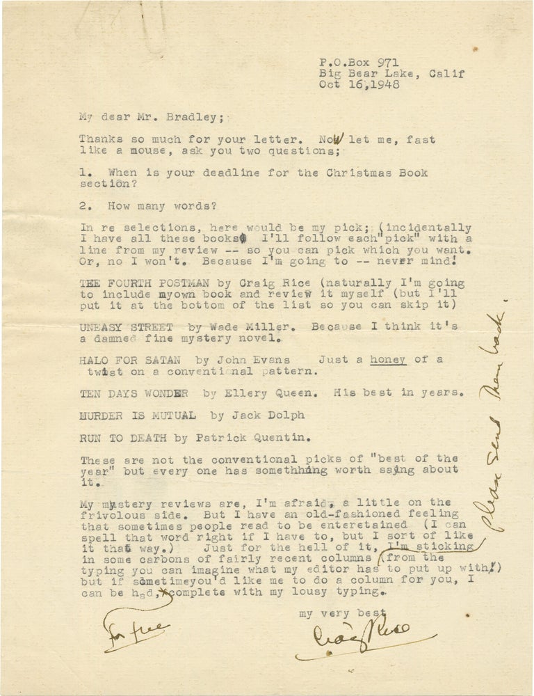 Two Typed Letters Signed to Van Allen Bradley