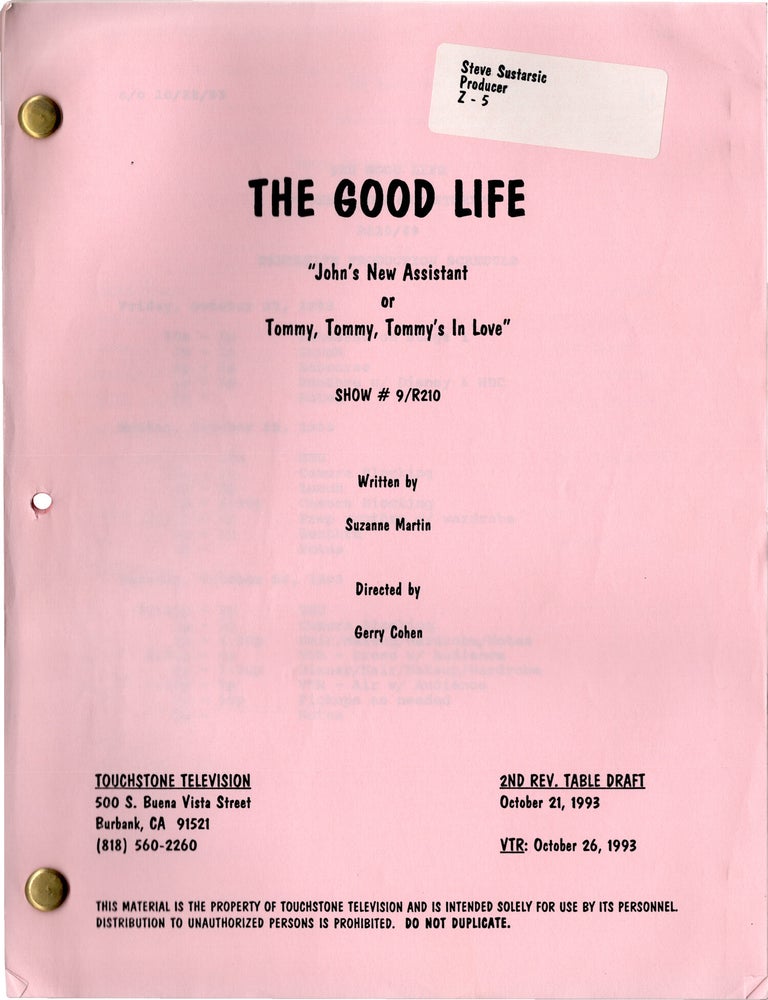The Good Life: John's New Assistant or Tommy, Tommy, Tommy's In Love