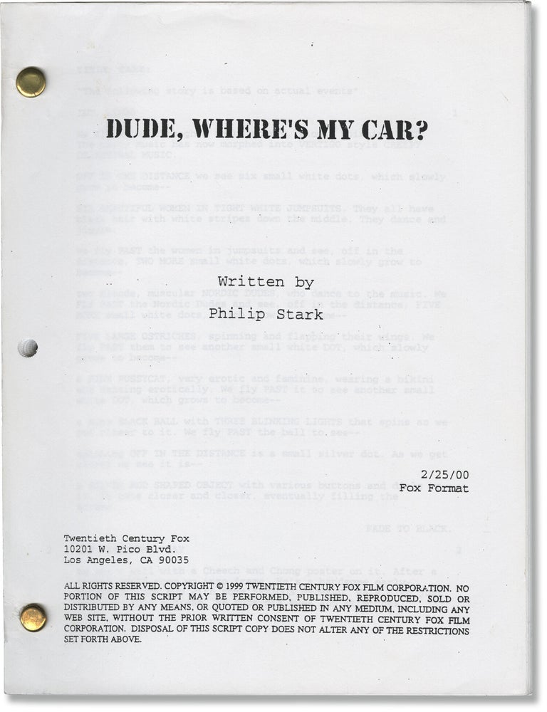 Dude, Where's My Car? (Original screenplay for the 2000 film