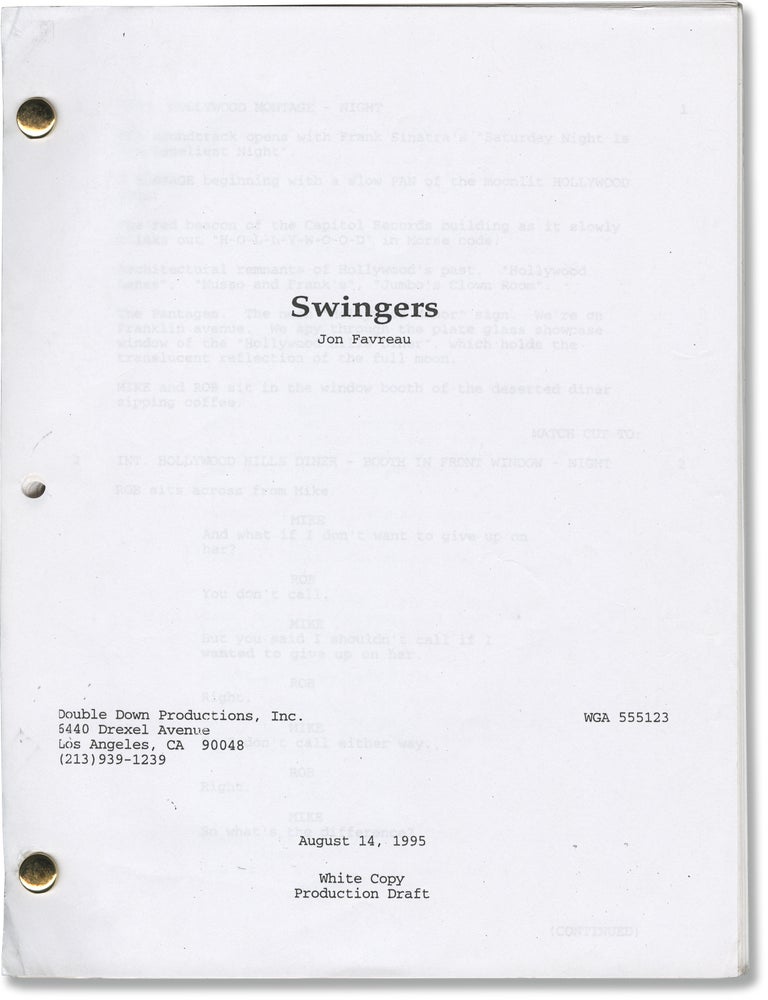 Swingers (Original screenplay for the 1996 film