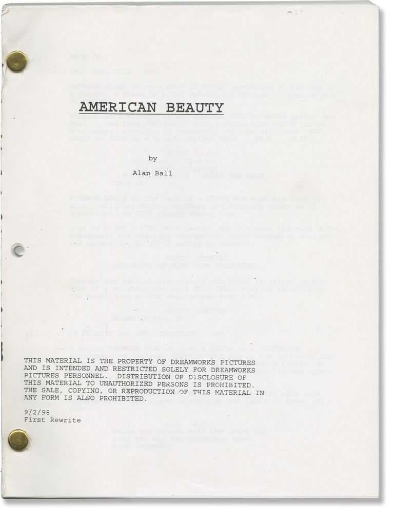 American Beauty (Original screenplay for the 1999 film
