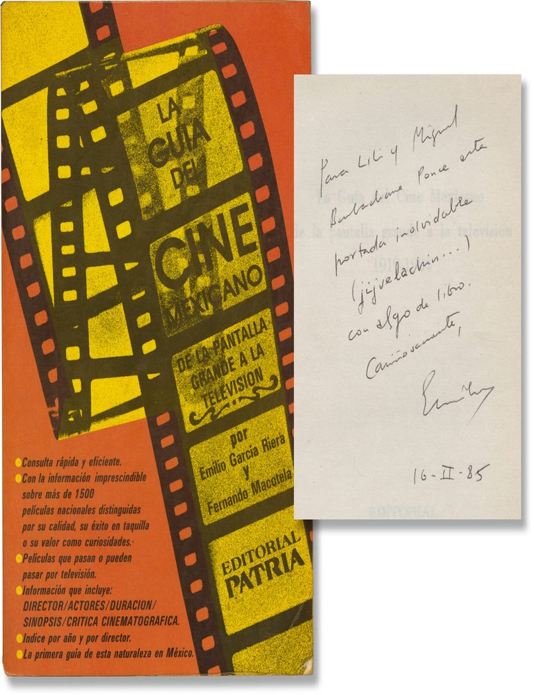 La Guia del Cine Mexicano (First Edition, Association Copy, inscribed by Emilio Garcia Riera in...
