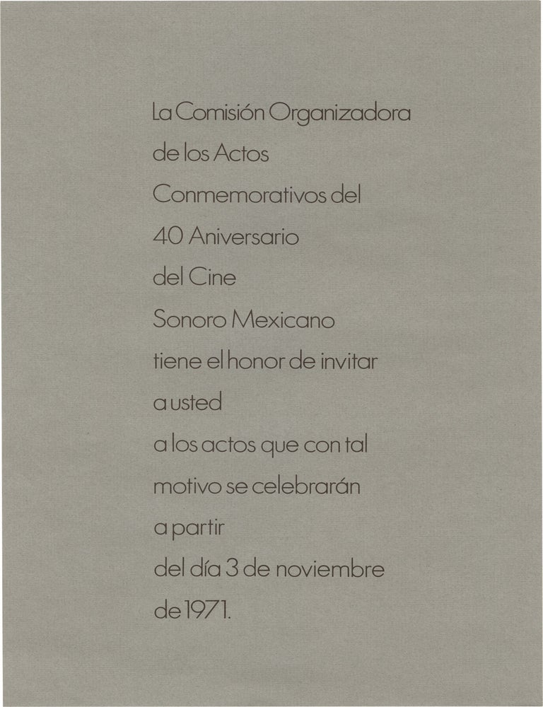 Cine Sonoro Mexicano 40 Aniversario [The 40th Anniversary of Mexican Sound Cinema]