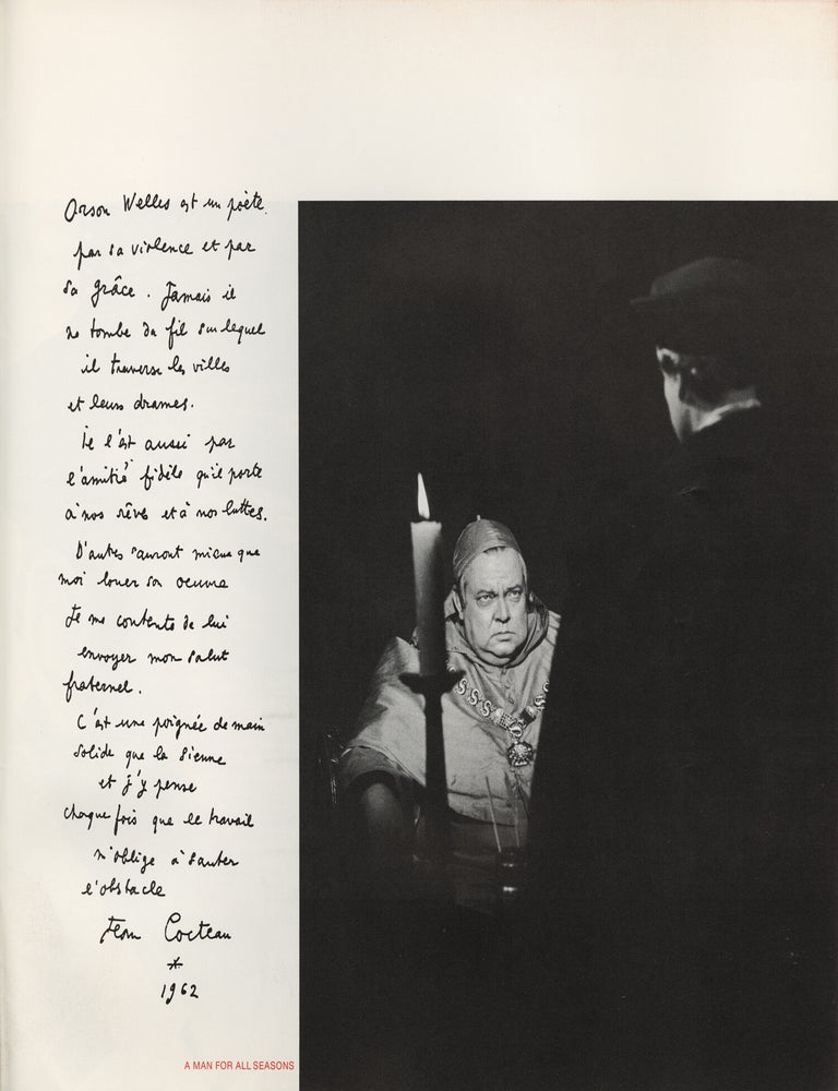 Original publicity booklet for Orson Welles' receipt of the American Film Institute's third annual Life Achievement Award, 1975