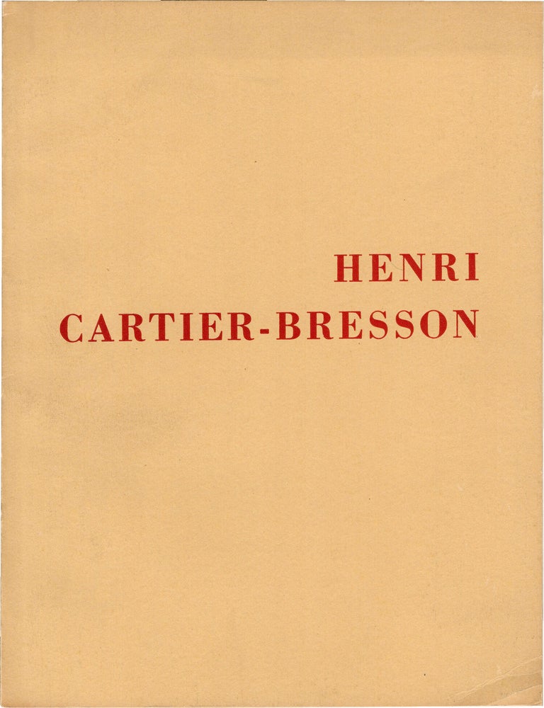 Book #172085] The Photographs of Henri Cartier-Bresson (First Edition). Henri Cartier-Bresson,...
