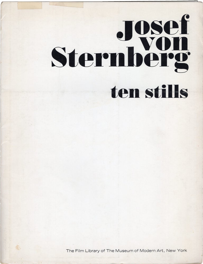 Book #172088] Josef von Sternberg: Ten Stills (Original portfolio for the 1965-1966 exhibition)....