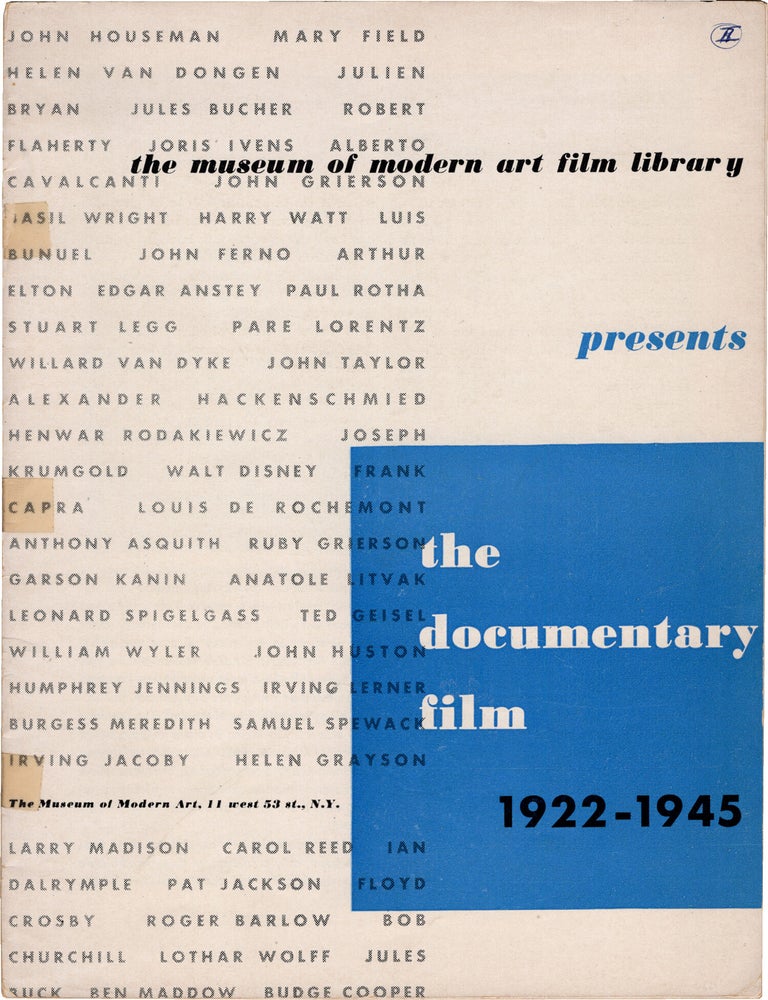 The Museum of Modern Art Film Library Presents] The Documentary Film 1922-1945 (First Edition