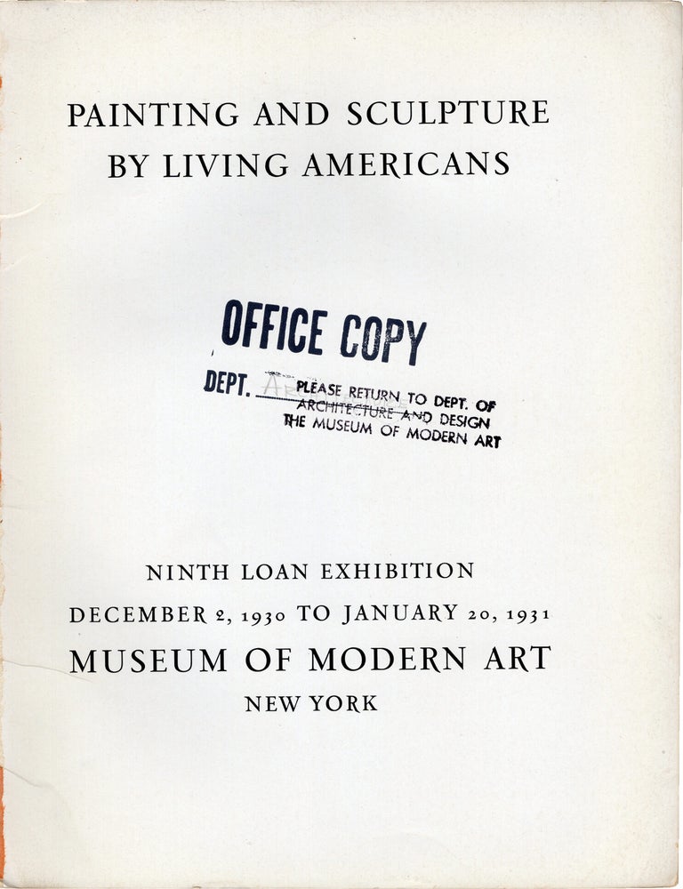Painting and Sculpture by Living Americans: Ninth Loan Exhibition