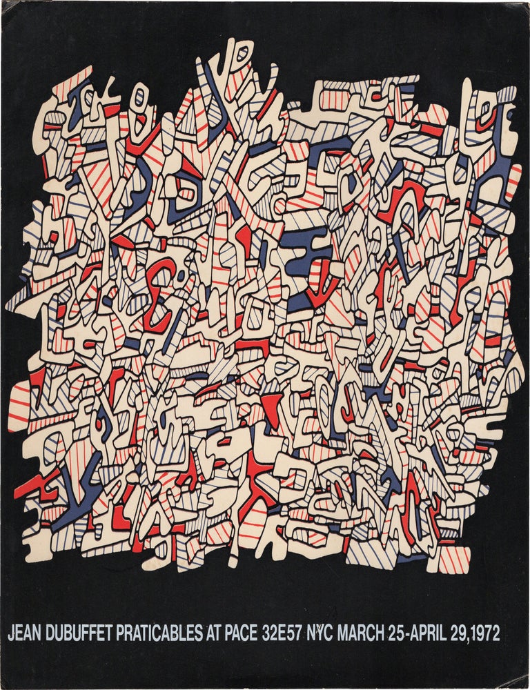Book #172114] Jean Dubuffet: Praticables (Original large-format double weight announcement for...