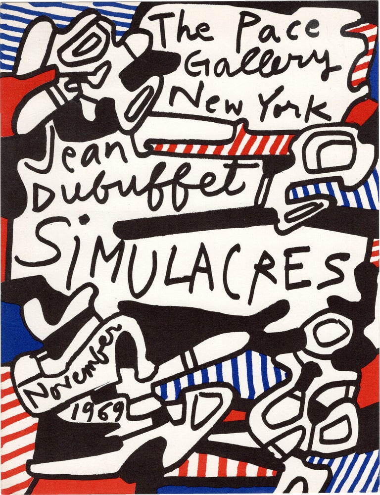 Book #172115] Jean Dubuffet: Simulacres (Original flyer for the 1969 exhibition). Jean Dubuffet