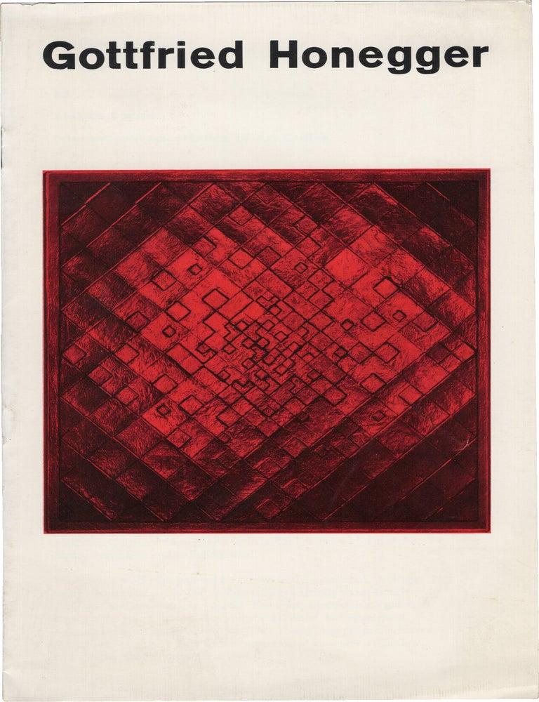 Book #172124] Gottfried Honegger: Swiss Purist (Original brochure for the 1960 exhibition)....