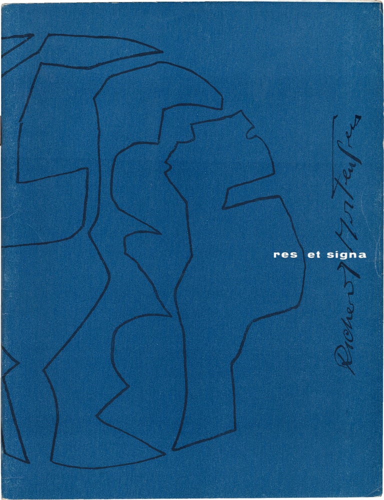 Book #172127] Richard Mortensen: Res et Signa (First Edition). Richard Mortensen, Michel Seuphor...