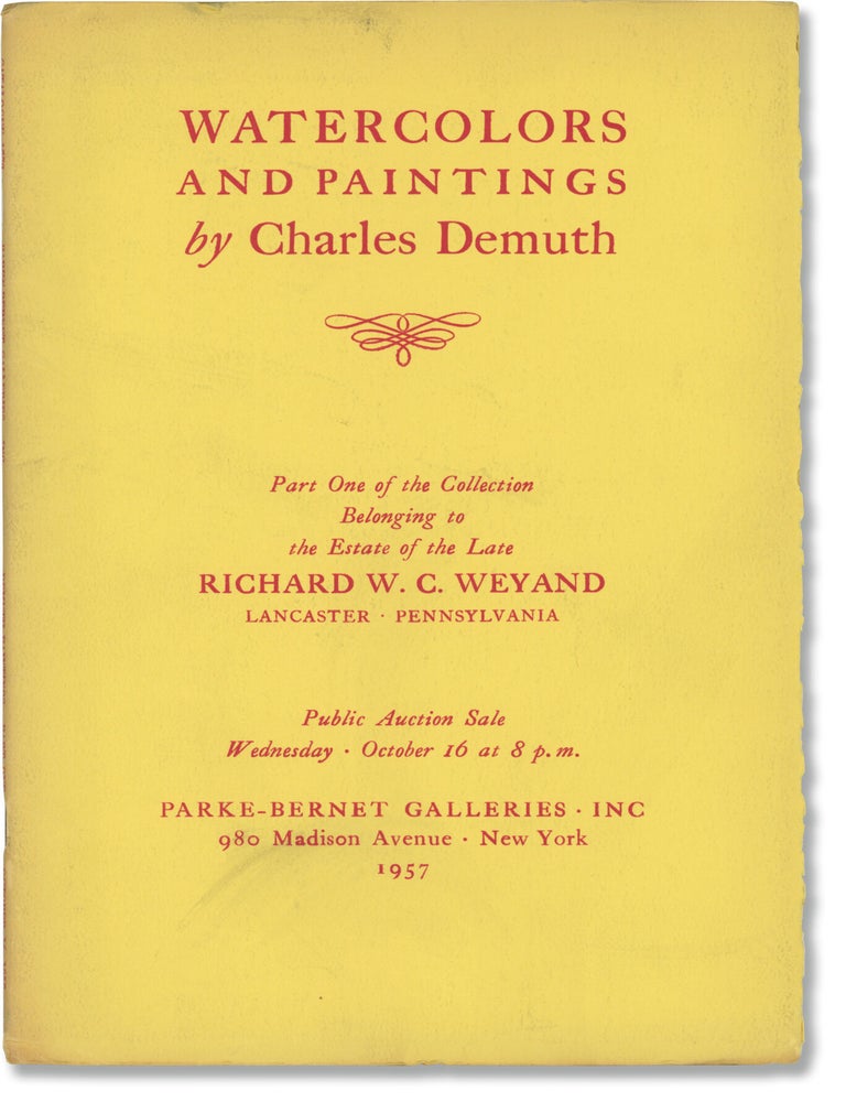 Book #172140] Watercolors and Paintings by Charles Demuth: Parts One and Two (First Edition,...