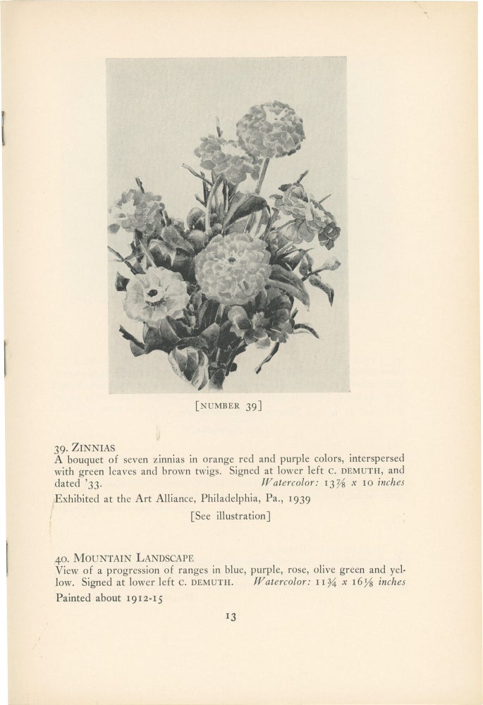 Watercolors and Paintings by Charles Demuth: Parts One and Two