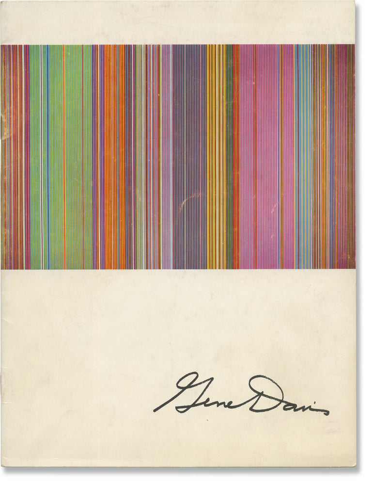 Book #172161] Gene Davis (Original catalog for the 1968 exhibition). Gene Davis, Alfred...
