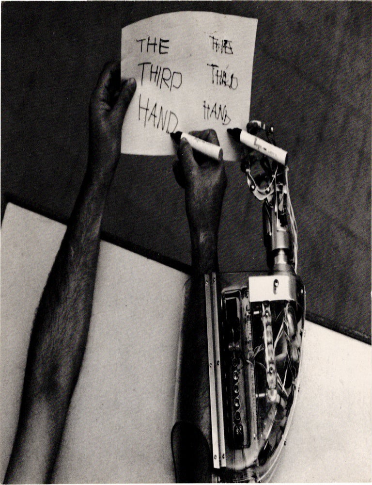 Archive of eighteen self-published post-cards of performances, including eight signed by the artist, two exhibition flyers, and program, 1976-1984