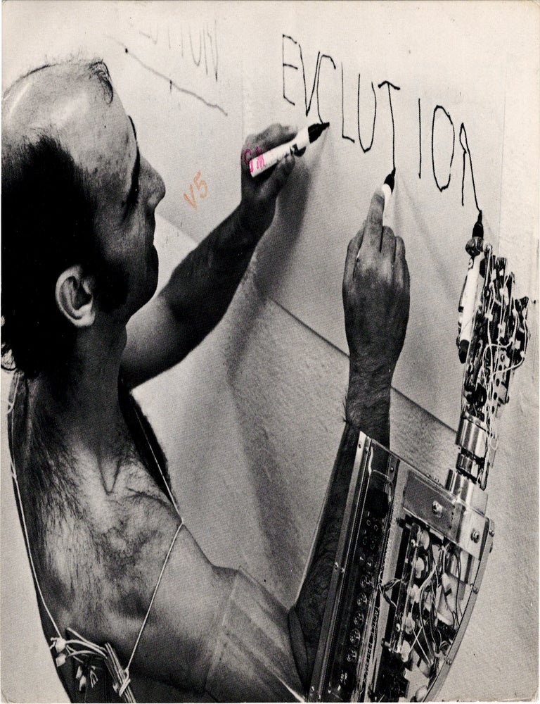 Archive of eighteen self-published post-cards of performances, including eight signed by the artist, two exhibition flyers, and program, 1976-1984